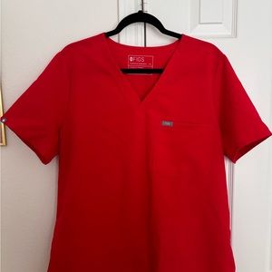 Figs Red Scrub Set
